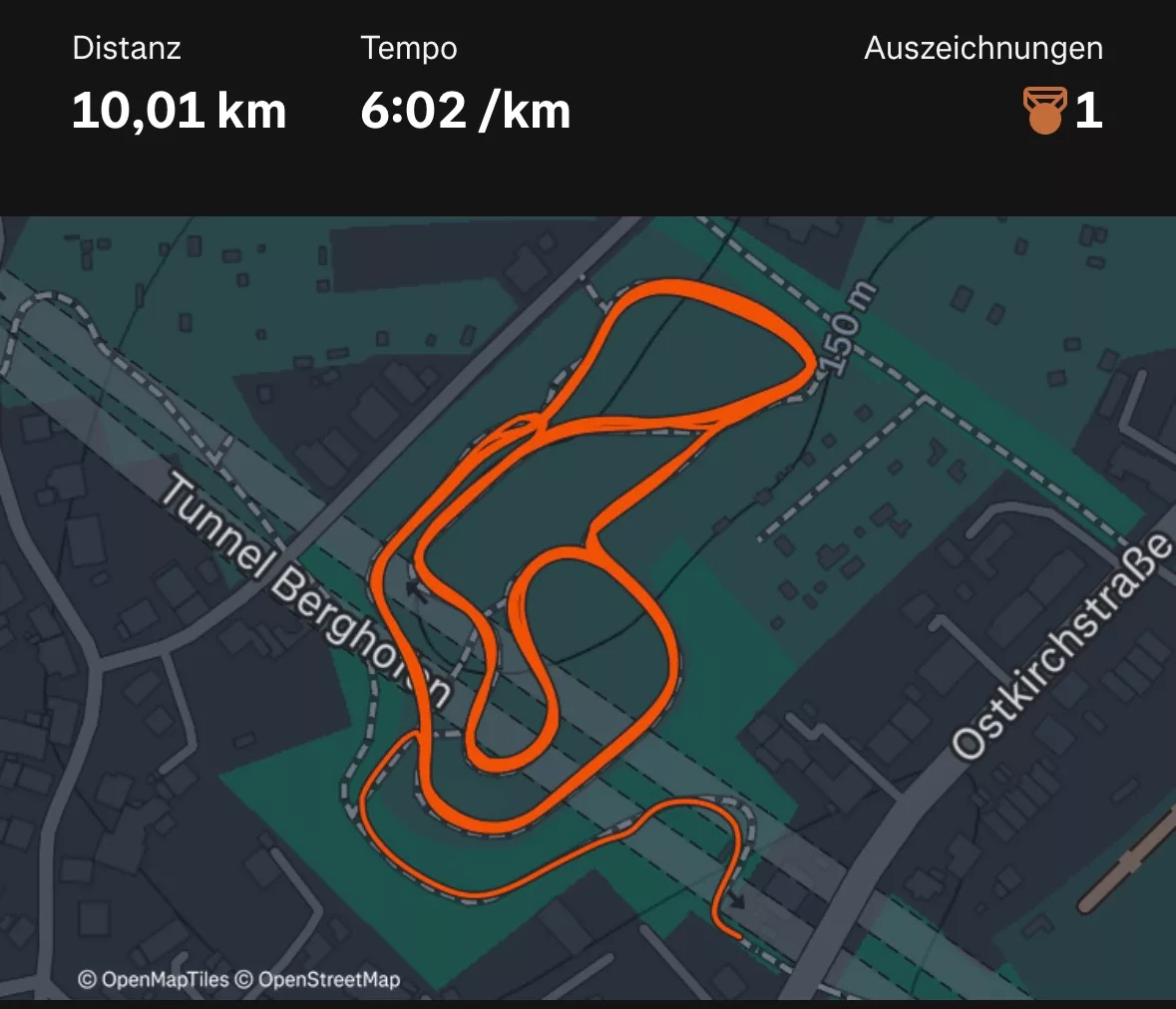 10 Kilometer auf der weichen Finnbahn.