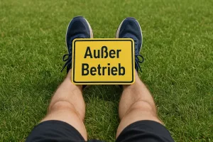 Läufer außer Betrieb.