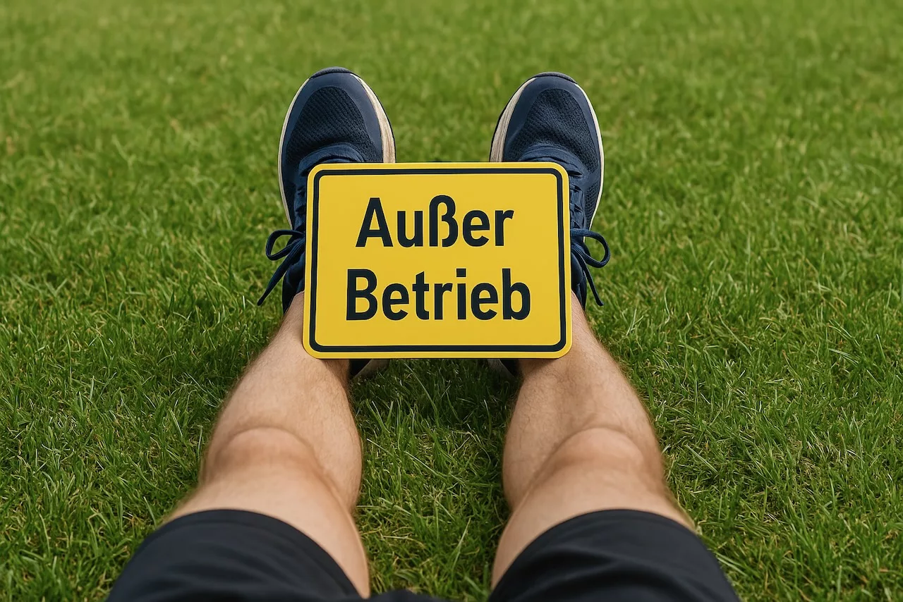 Läufer außer Betrieb.